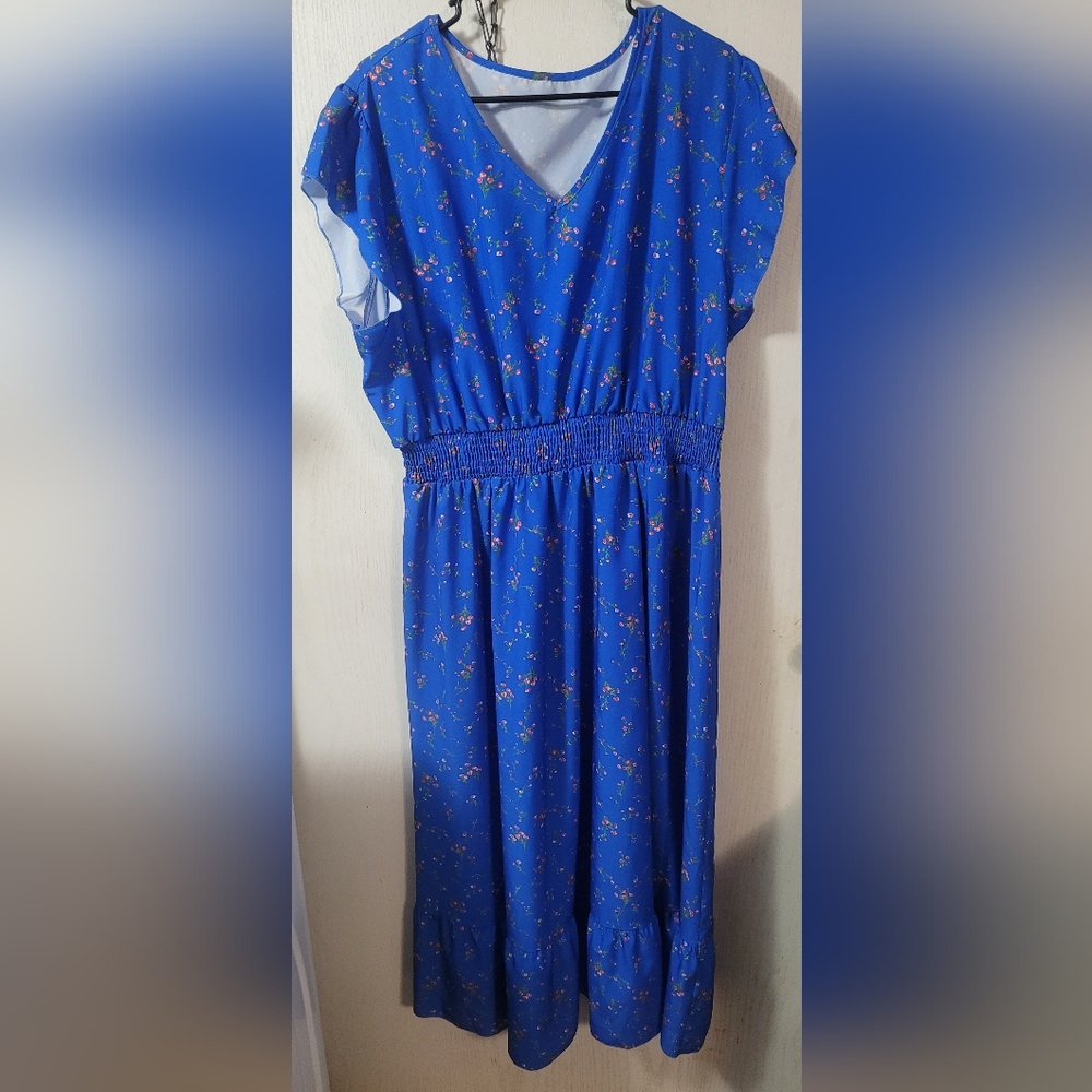 Blue Floral Dress